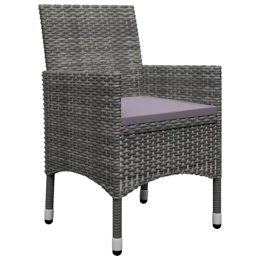 Ensemble à manger de jardin 7 pcs Gris - 10