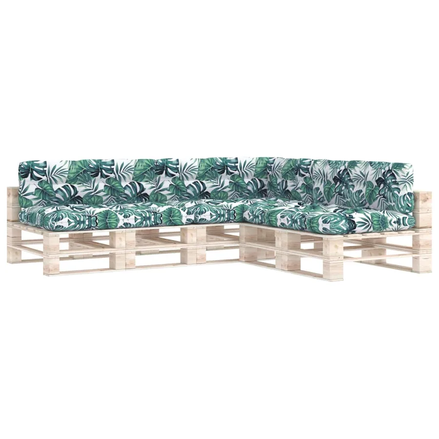 Coussins de canapé palette lot de 7 Motif de feuilles - 2