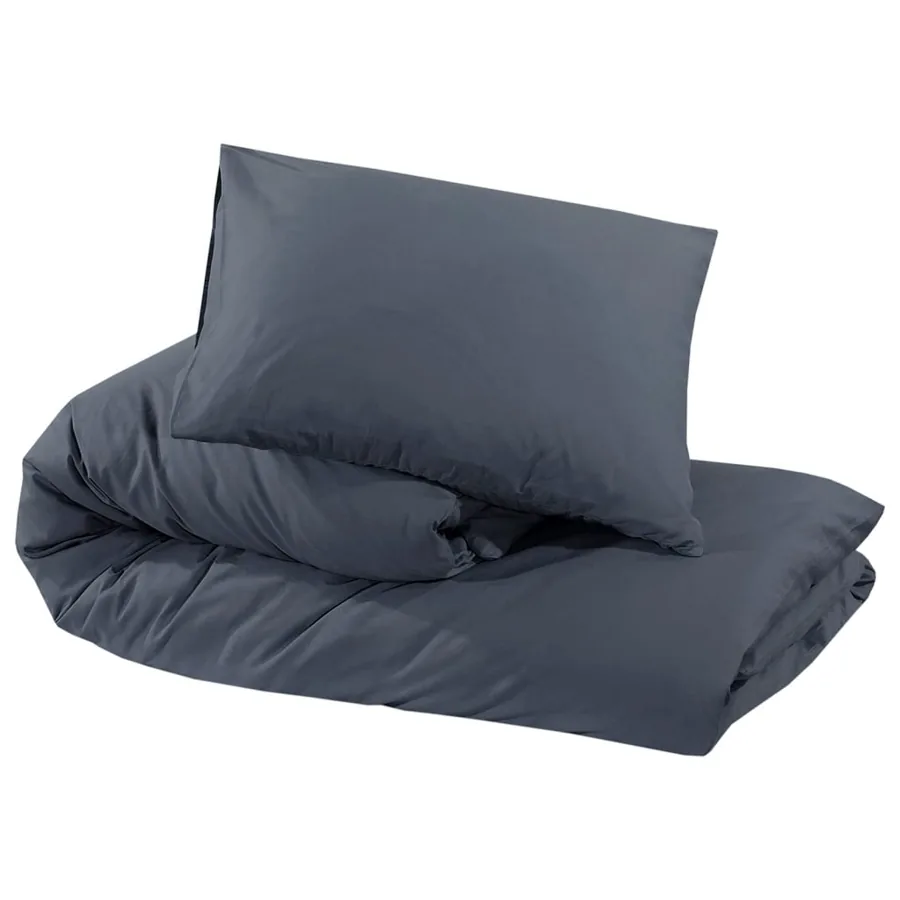 Ensemble de housse de couette Anthracite 200x200 cm Coton - 6