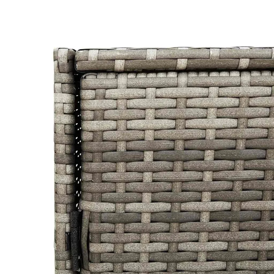 Armoire de rangement de jardin gris 83x45x76 cm résine tressée - 11