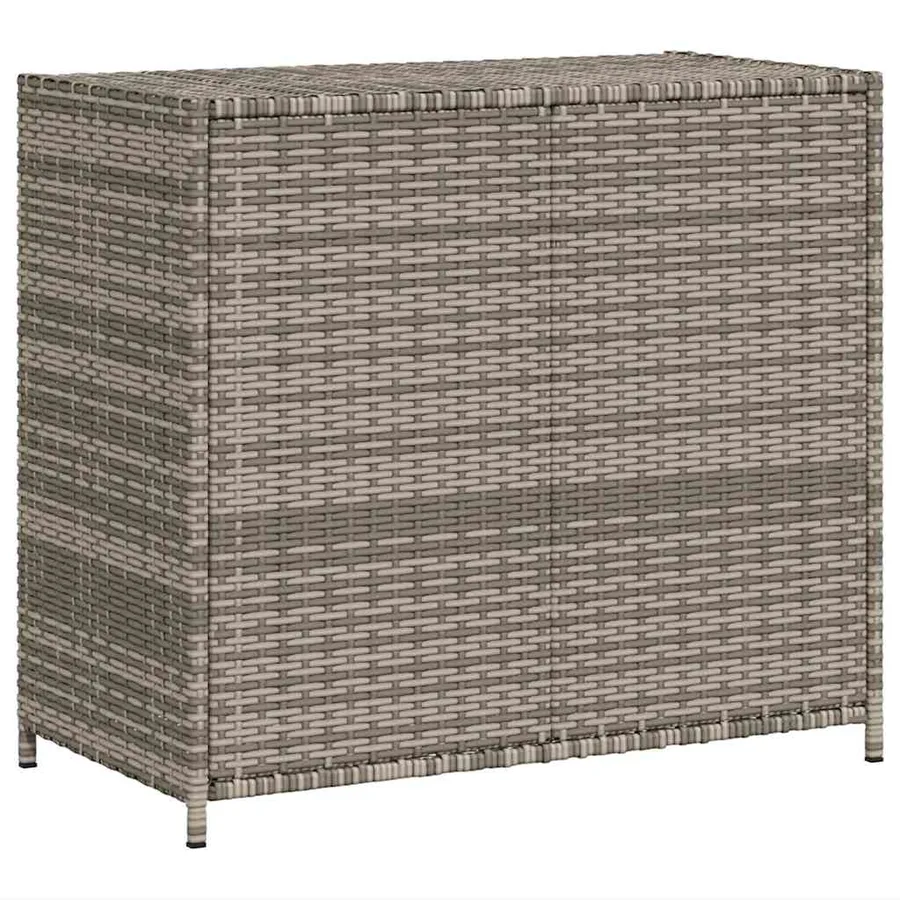 Armoire de rangement de jardin gris 83x45x76 cm résine tressée - 9
