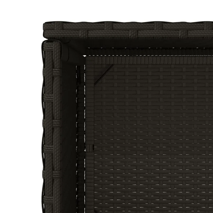 Armoire de rangement de jardin noir 50x55x115 cm résine tressée - 11
