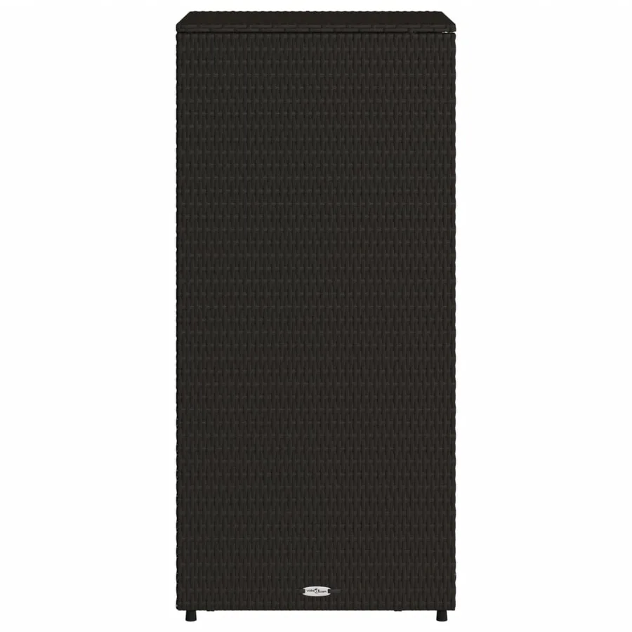 Armoire de rangement de jardin noir 50x55x115 cm résine tressée - 8