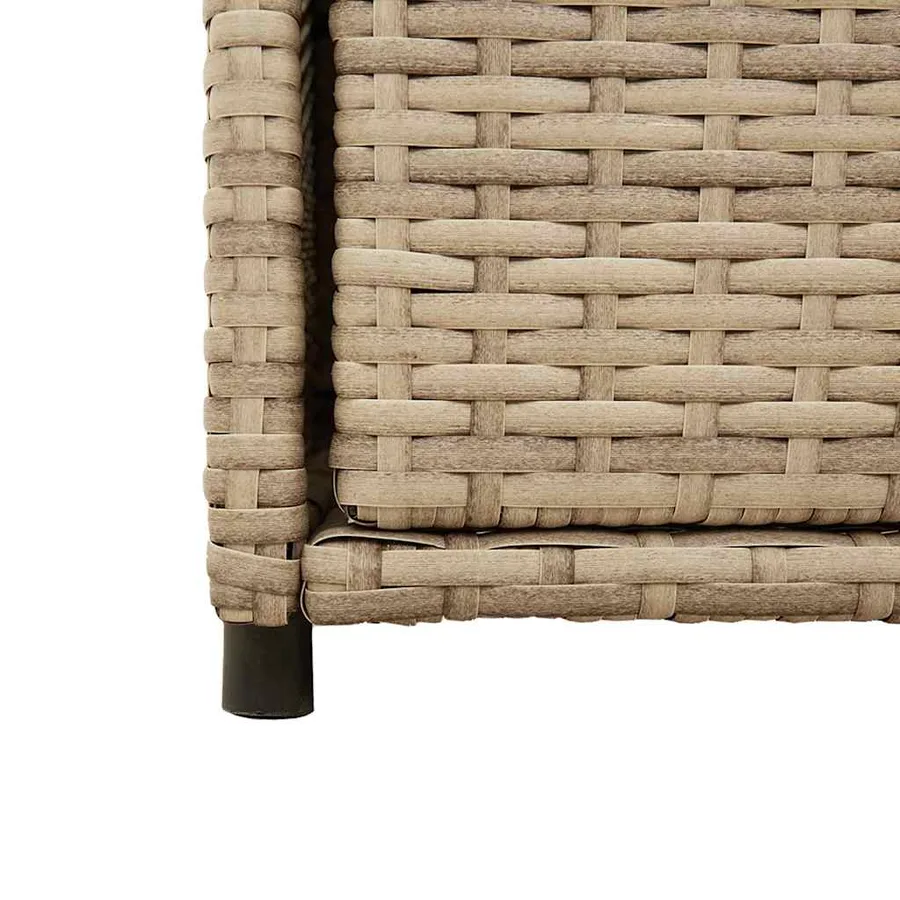 Armoire de rangement jardin beige 105x55x113 cm résine tressée - 11