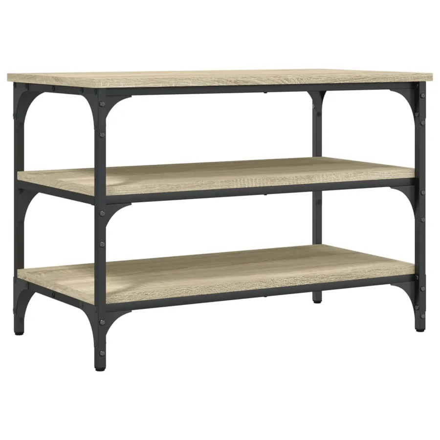 Banc à chaussures chêne sonoma 70x38,5x49 cm bois d'ingénierie - 2