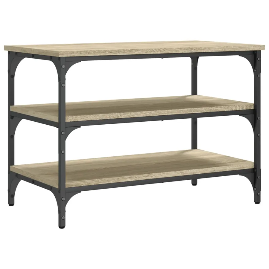 Banc à chaussures chêne sonoma 70x38,5x49 cm bois d'ingénierie - 7