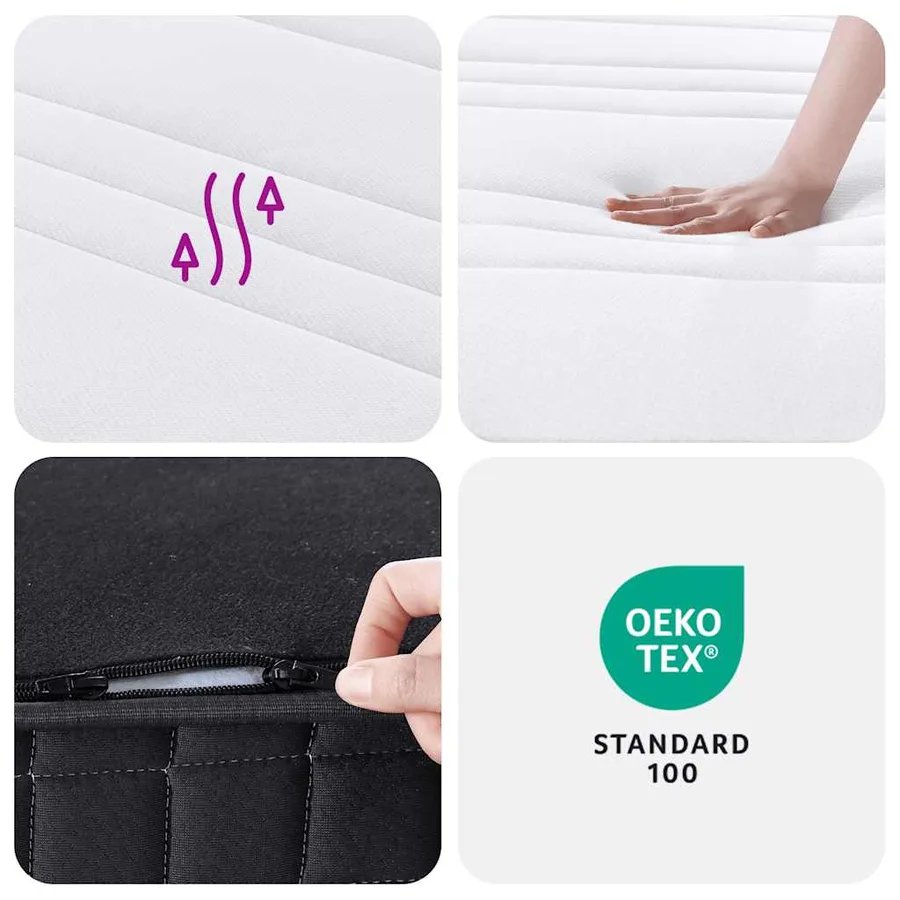 Matelas à ressorts bonnell moyen 200x200 cm - 9