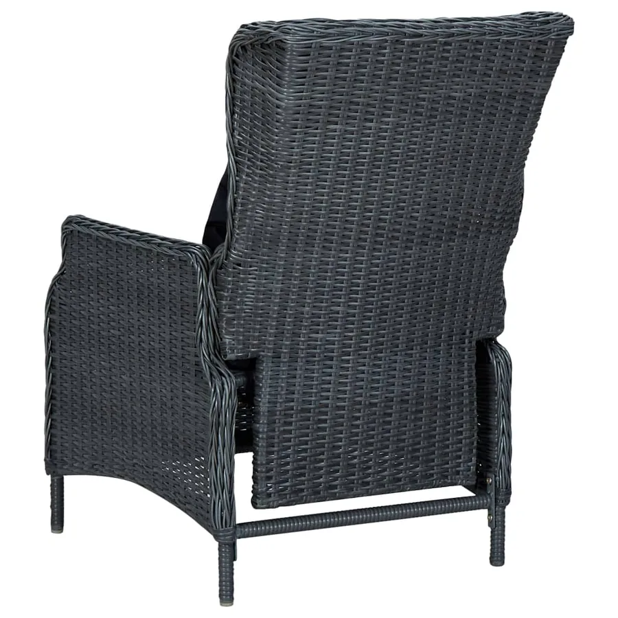 Ensemble à manger d'extérieur 7pcs et coussins rotin gris foncé - 6