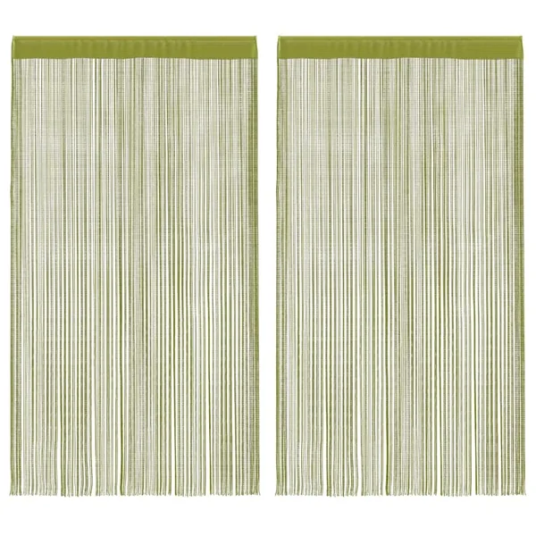 Rideau en fils 2 pcs 100 x 250 cm Vert