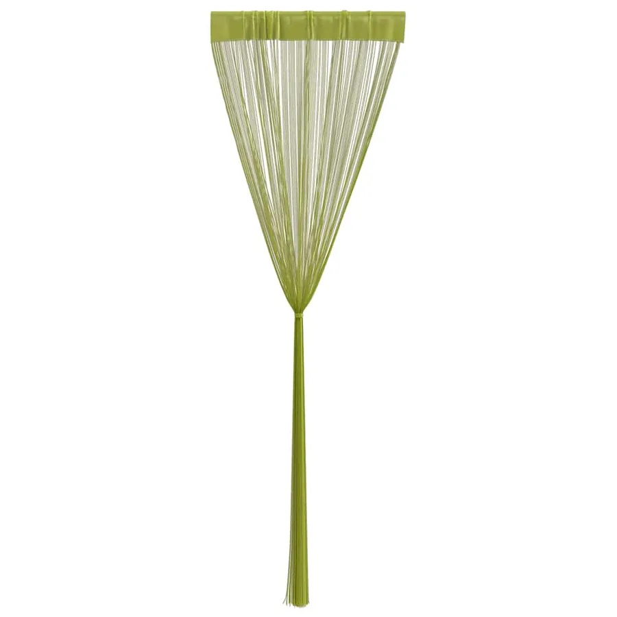 Rideau en fils 2 pcs 100 x 250 cm Vert - 5