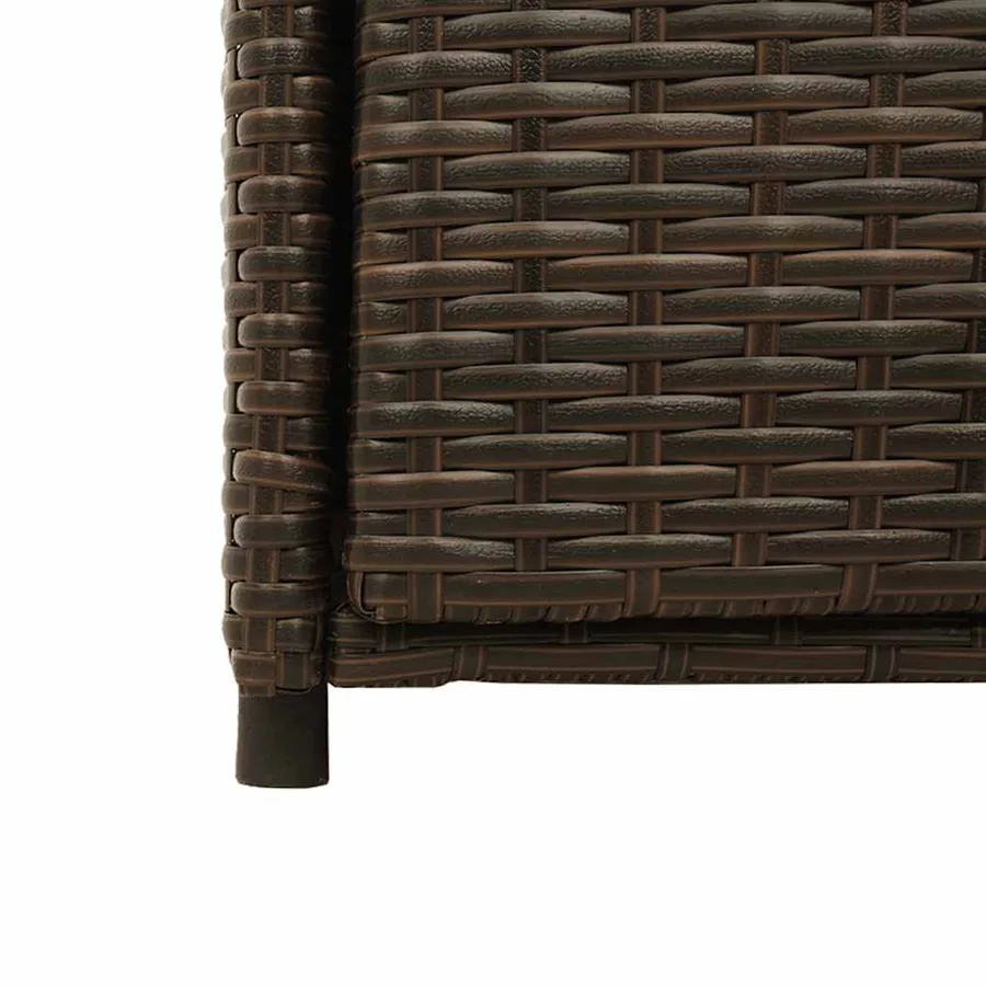 Armoire de rangement jardin marron 105x55x113 cm résine tressée - 12