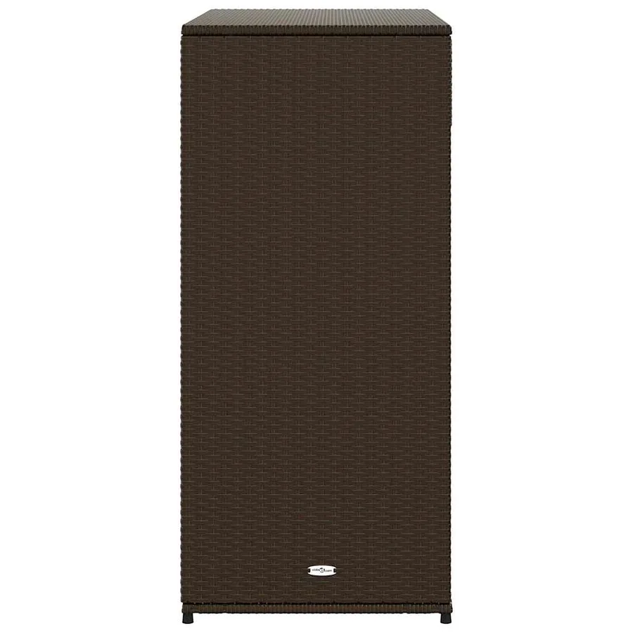 Armoire de rangement jardin marron 105x55x113 cm résine tressée - 8