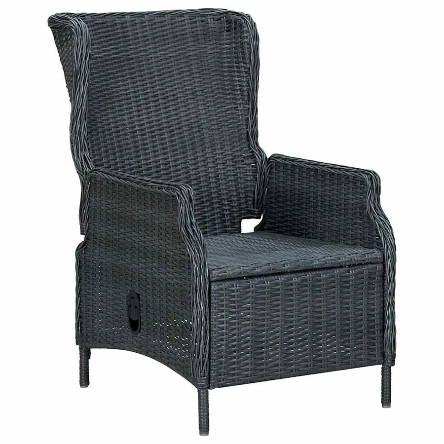Ensemble à manger de jardin 7 pcs Gris foncé - 4