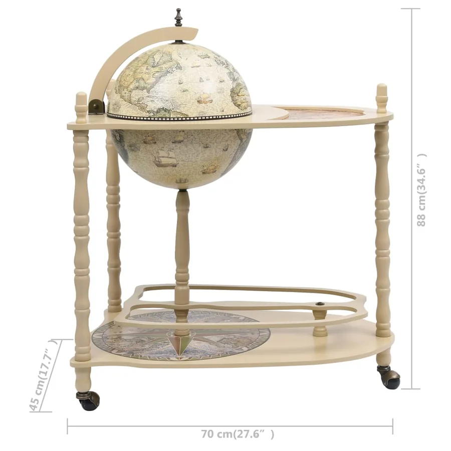 Support de vin autoportant globe Bois d'eucalyptus Vert - 8