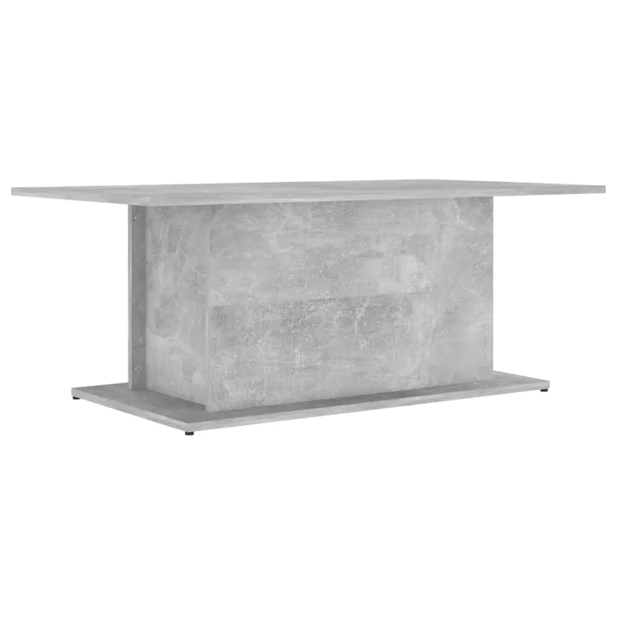 Table basse gris béton 102x55,5x40 cm bois d'ingénierie - 2