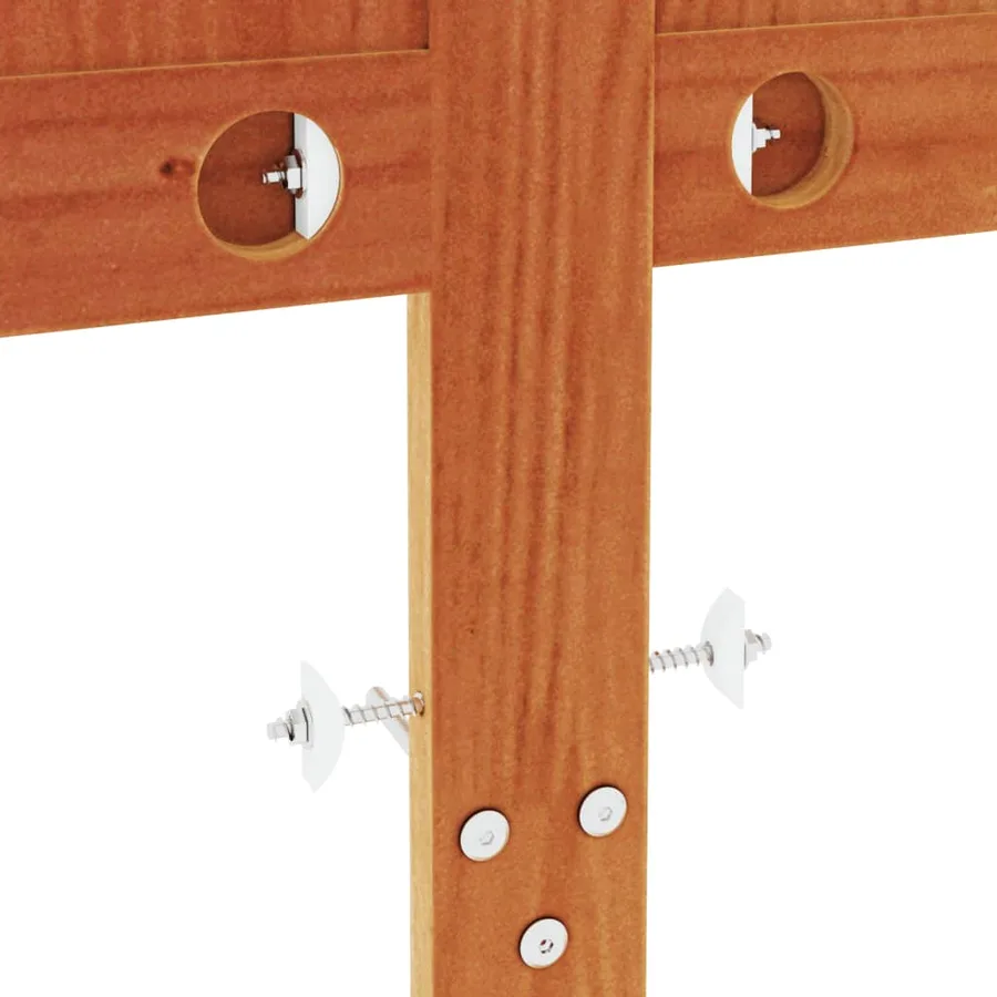 Tête de lit cire marron 135 cm bois massif de pin - 7