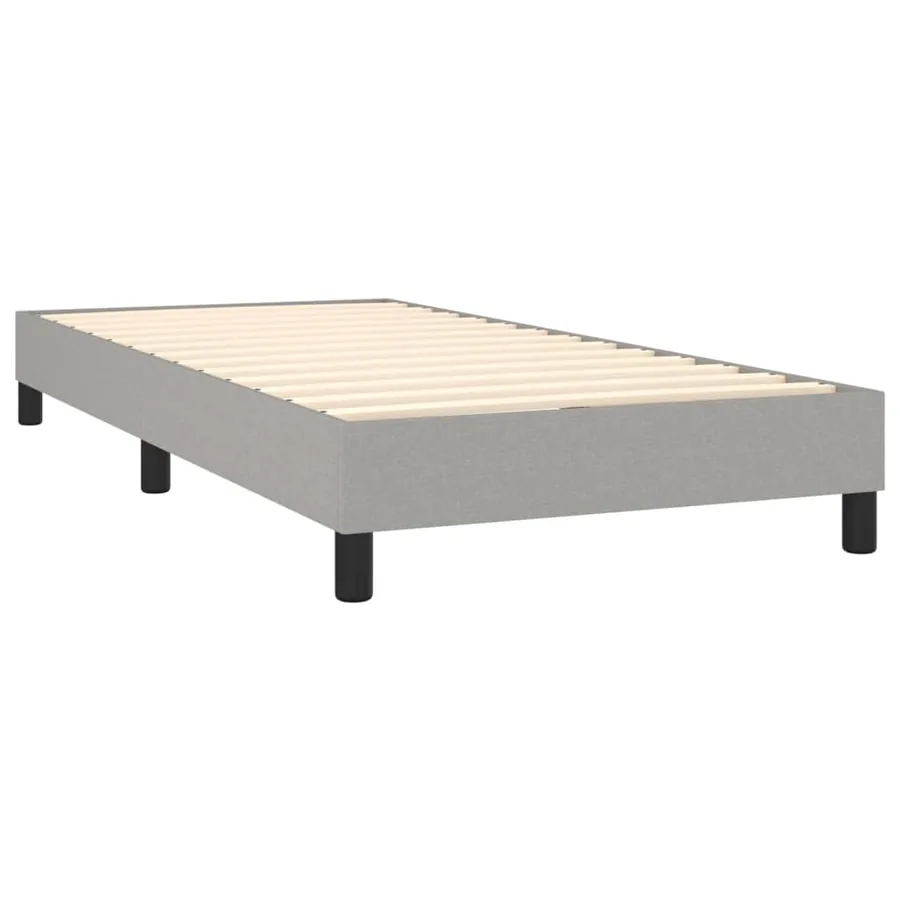 Sommier à lattes de lit matelas LED Gris clair 100x200 cm Tissu - 5