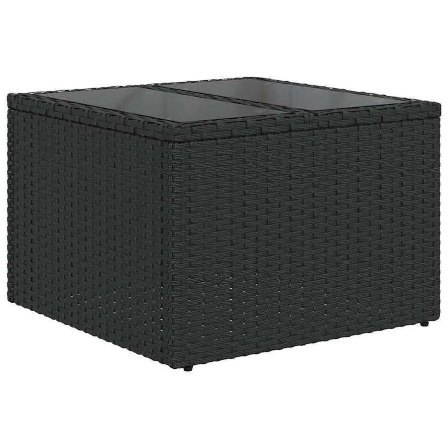 Salon de jardin 8 pcs avec coussins noir résine tressée - 7