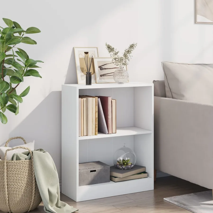 Bibliothèque Blanc 60x24x76 cm Bois d'ingénierie - 3