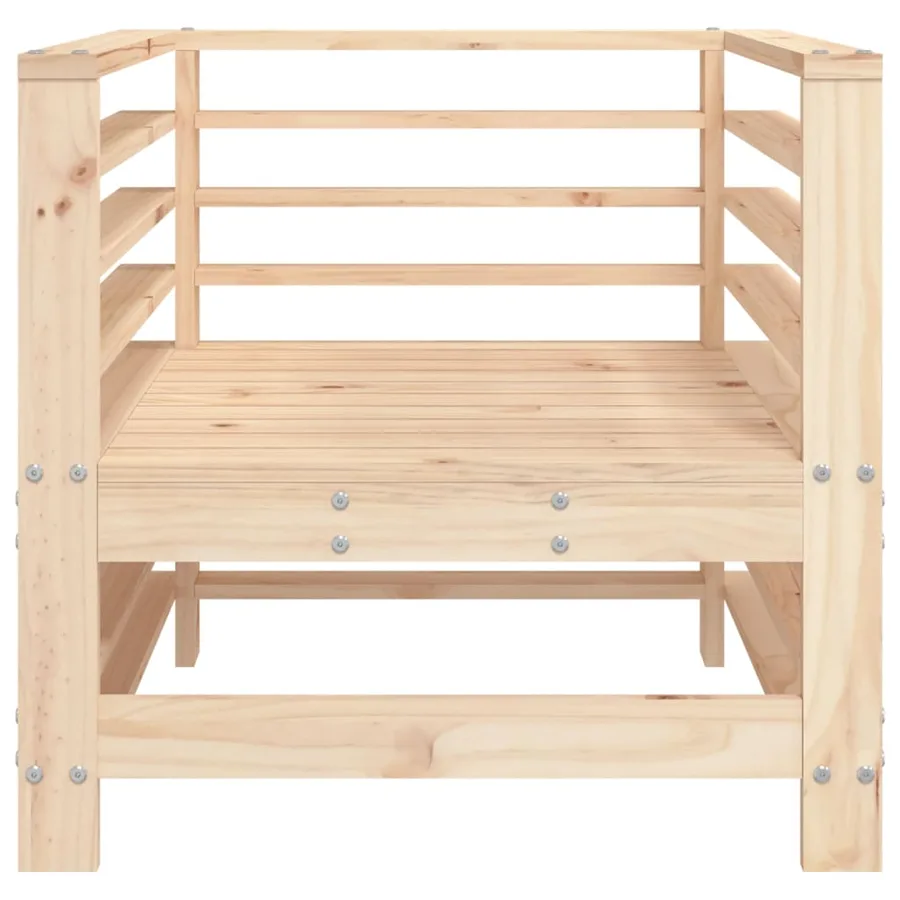 Chaises de jardin lot de 2 bois massif de pin - 4