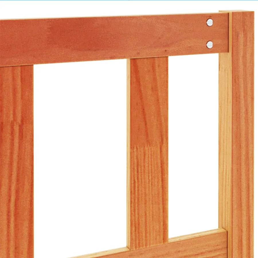 Tête de lit cire marron 160 cm bois massif de pin - 7