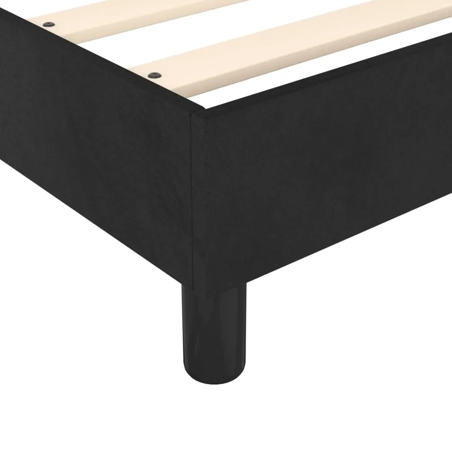 Sommier à lattes de lit avec matelas Noir 100x200 cm Velours - 7