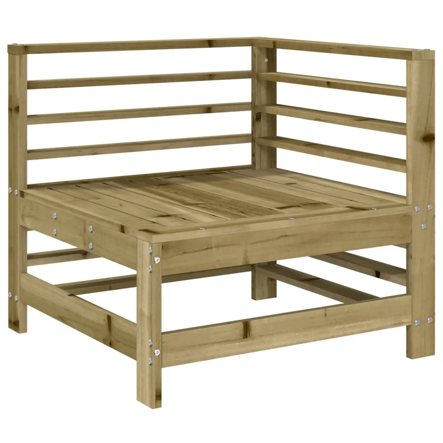 Canapés d'angle de jardin 2 pcs bois de pin imprégné - 3