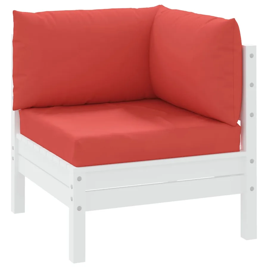 Coussins de palette lot de 3 rouge tissu oxford - 3