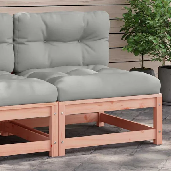 Canapé de jardin sans accoudoirs coussins bois massif douglas