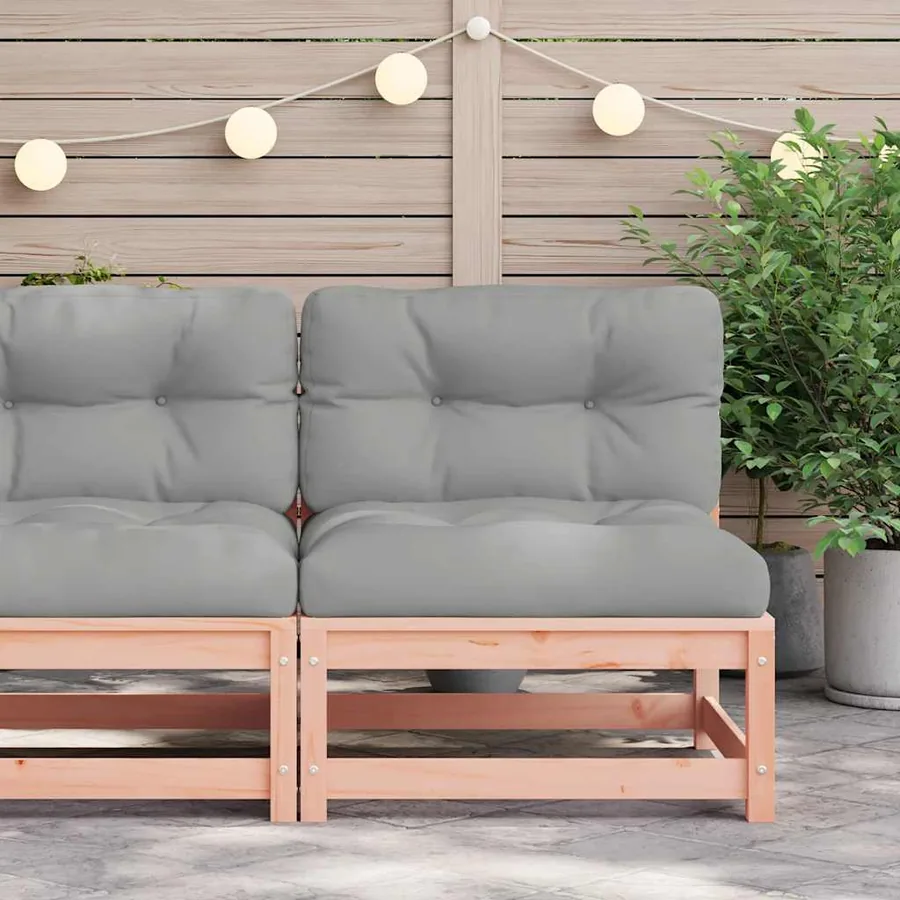 Canapé de jardin sans accoudoirs coussins bois massif douglas - 3