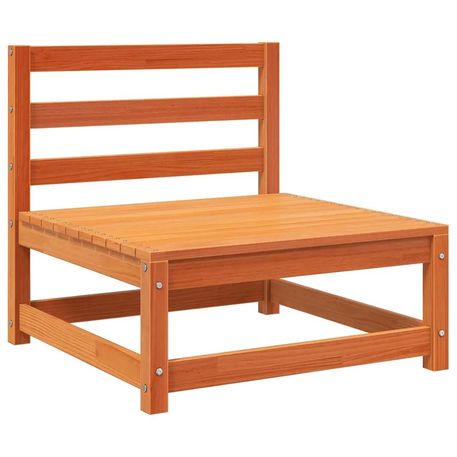 Canapés de jardin cire marron 2 pcs bois de pin massif - 4