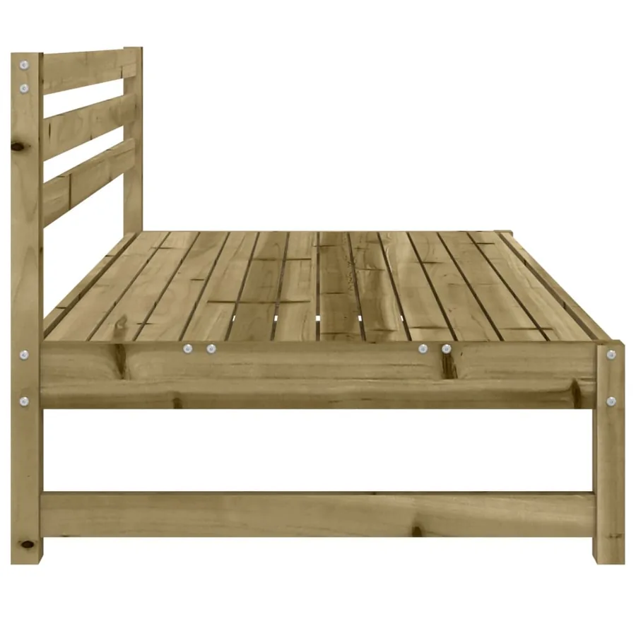 Canapé central de jardin 120x80 cm bois de pin imprégné - 4