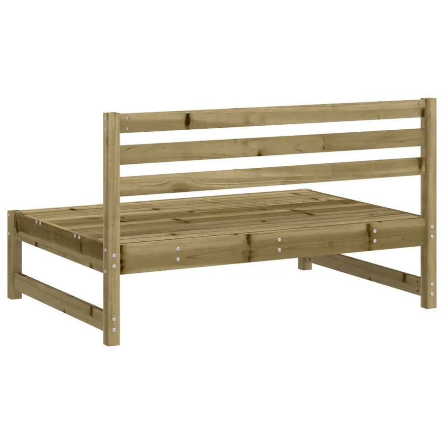 Canapé central de jardin 120x80 cm bois de pin imprégné - 5