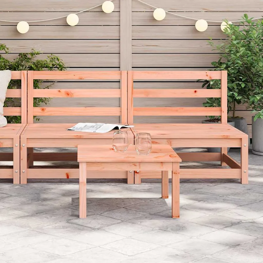 Canapés de jardin sans accoudoirs 2 pcs bois massif douglas - 3