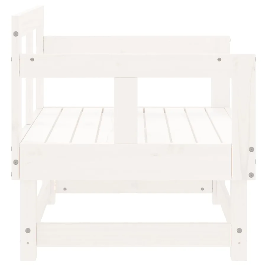 Chaises de jardin lot de 2 blanc bois massif de pin - 6