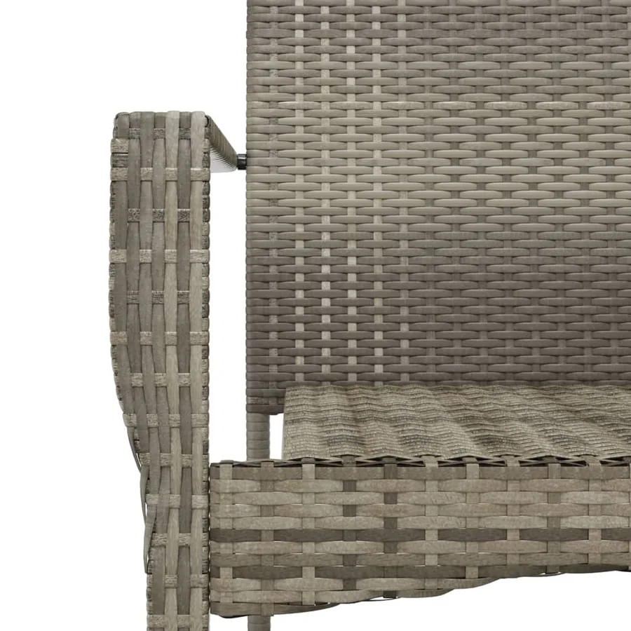 Ensemble à manger de jardin coussins 5 pcs noir et gris - 8