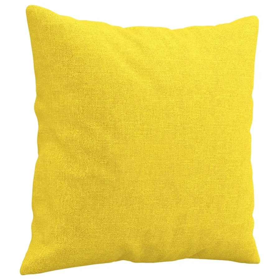 Canapé 3 places avec oreillers jaune clair 180 cm tissu - 6