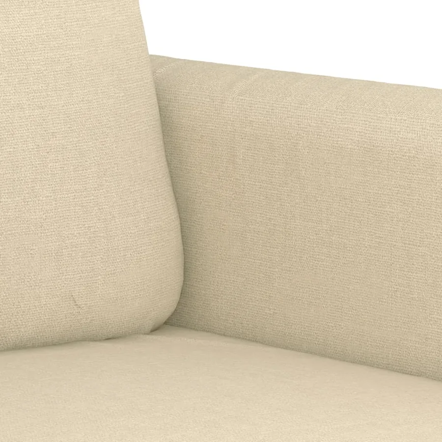 Canapé à 2 places Crème 140 cm Tissu - 6