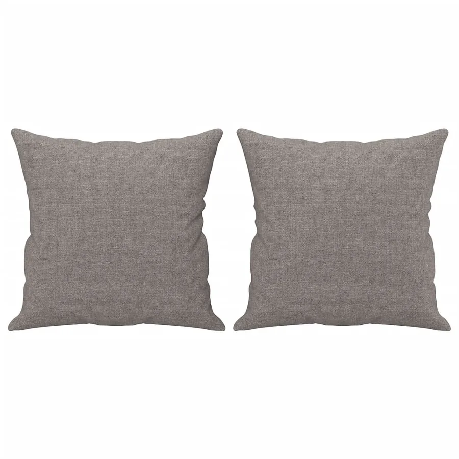 Canapé 2 places avec oreillers décoratifs taupe 120 cm tissu - 5