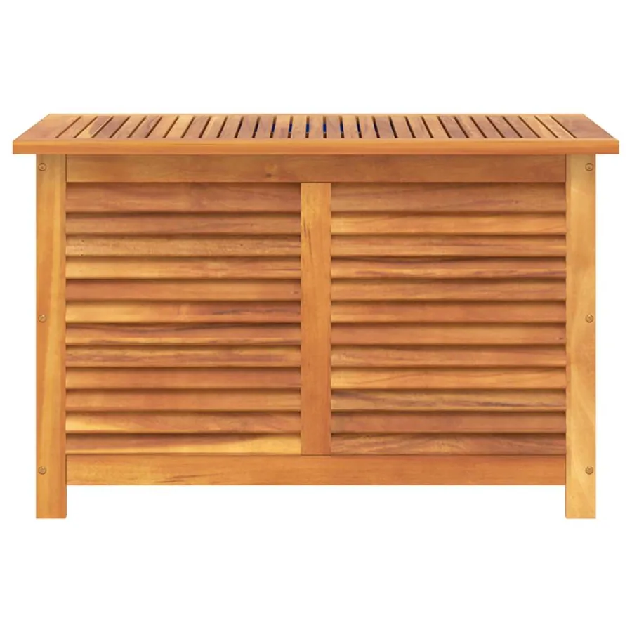 Boîte de rangement de jardin persiennes 90x50x56 cm bois acacia - 6