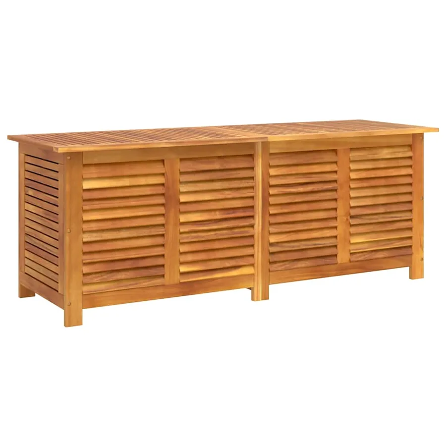 Boîte de rangement de jardin persiennes 150x50x56cm bois acacia - 2