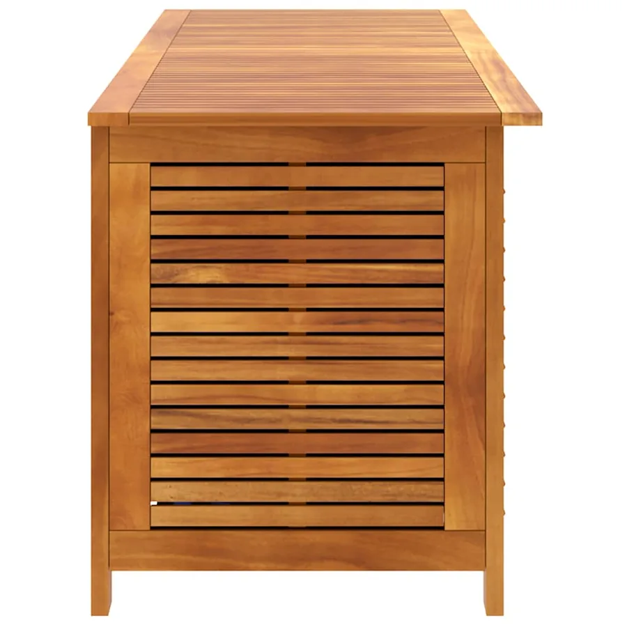 Boîte de rangement de jardin persiennes 150x50x56cm bois acacia - 8