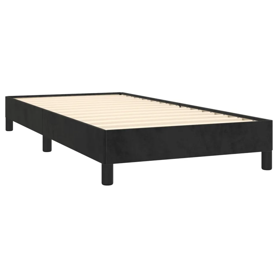Cadre de lit sans matelas noir 100x200 cm velours - 3