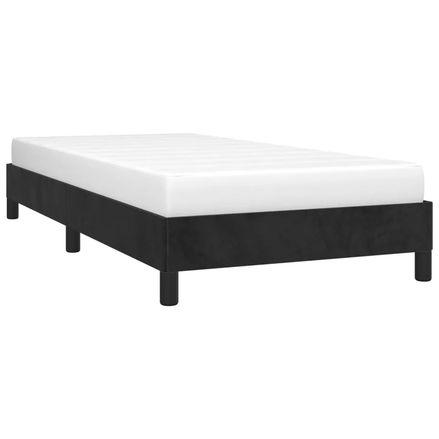 Cadre de lit sans matelas noir 100x200 cm velours - 4