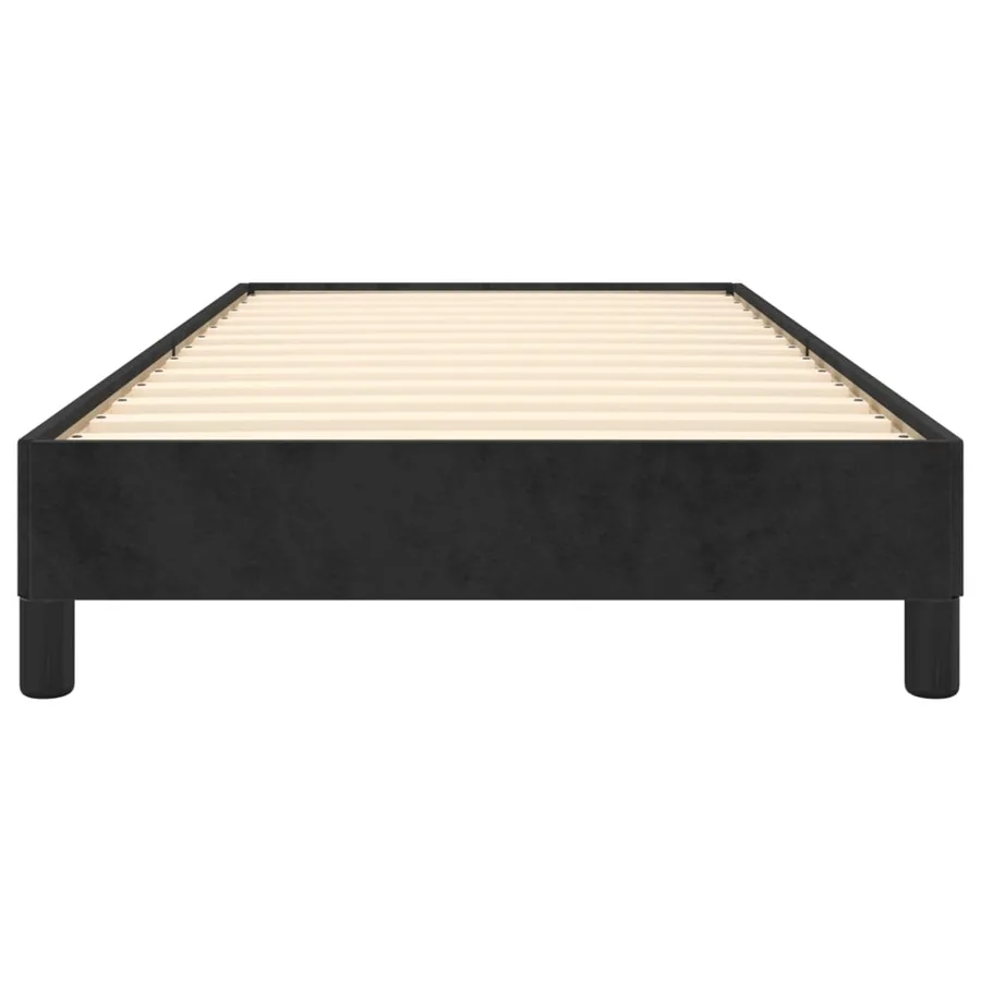 Cadre de lit sans matelas noir 100x200 cm velours - 5