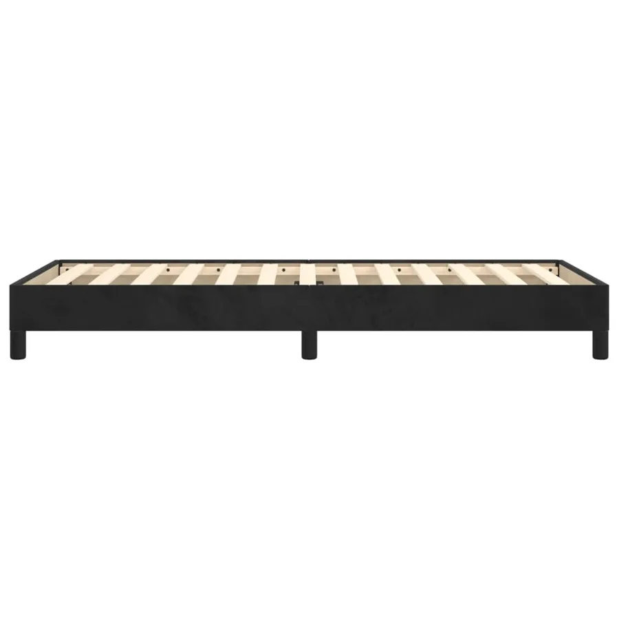 Cadre de lit sans matelas noir 100x200 cm velours - 6