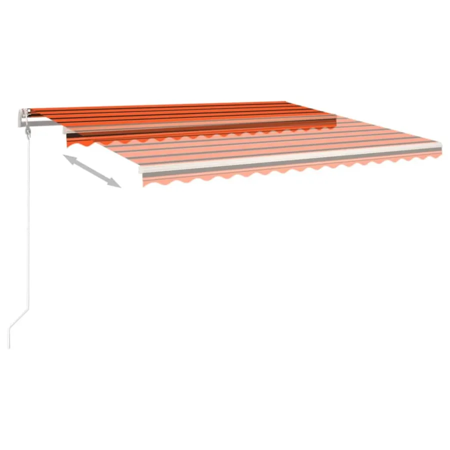 Auvent rétractable automatique 400x350 cm Orange et marron - 3