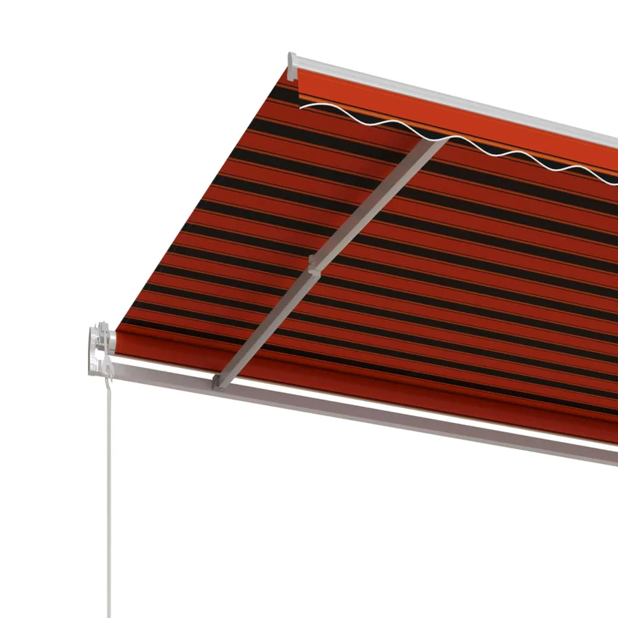 Auvent rétractable automatique 400x350 cm Orange et marron - 5