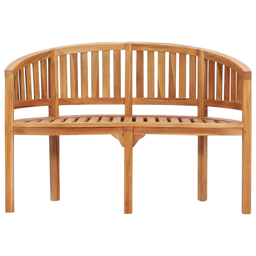 Salon de jardin 4 pcs en forme de banane Bois de teck solide - 7
