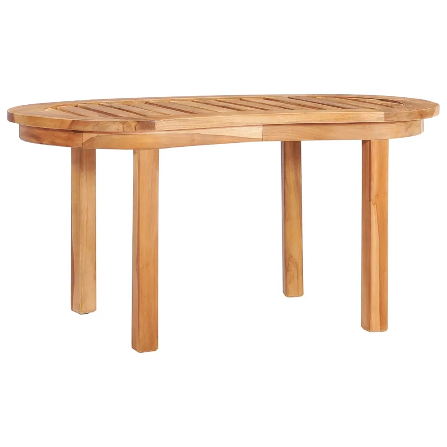 Salon de jardin 4 pcs en forme de banane Bois de teck solide - 9